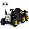 Costway Tracteur A Remorque Electrique 12v Avec Telecommande Et Lumieres Led