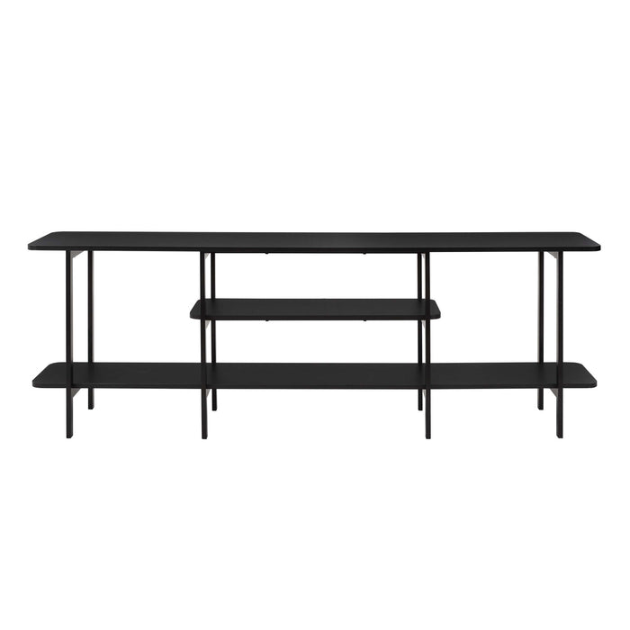 Console moderne contemporaine Celine 71\" en noir (3 etageres)