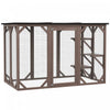 Pawhut Cage Pour Chat Maison D'exterieur En Bois Pour Chat Cage Interieure Avec Toit En Asphalte, Plateformes A Plusieurs Niveaux Et Grande Porte D'entree - 71\"l, Marron