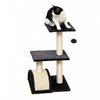 Pawhut Tour D'arbre A Chat, Centre D'activites D'escalade De 28 Po Avec Griffoir En Sisal, Coussin, Perchoir En Arc, Boule Suspendue, Jouet, Gris Et Blanc Creme