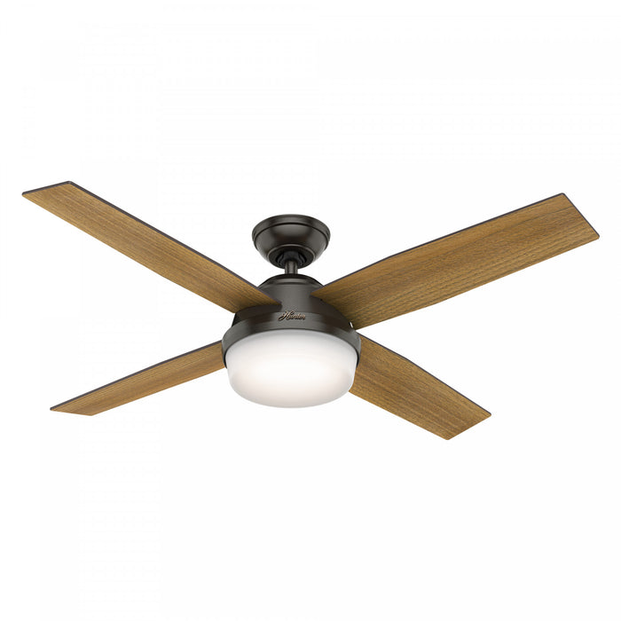 Ventilateur de plafond Dempsey avec luminaire - Noir