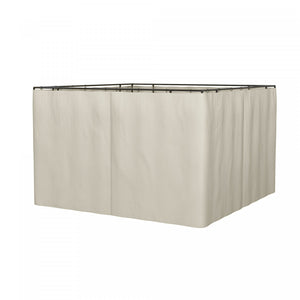 Outsunny Ensemble De Parois Laterales De Rechange Universelles Pour Tonnelle De 4 Panneaux Pour La Plupart Des Accessoires De Rideaux D'abri D'exterieur De 10' X 12' Beige