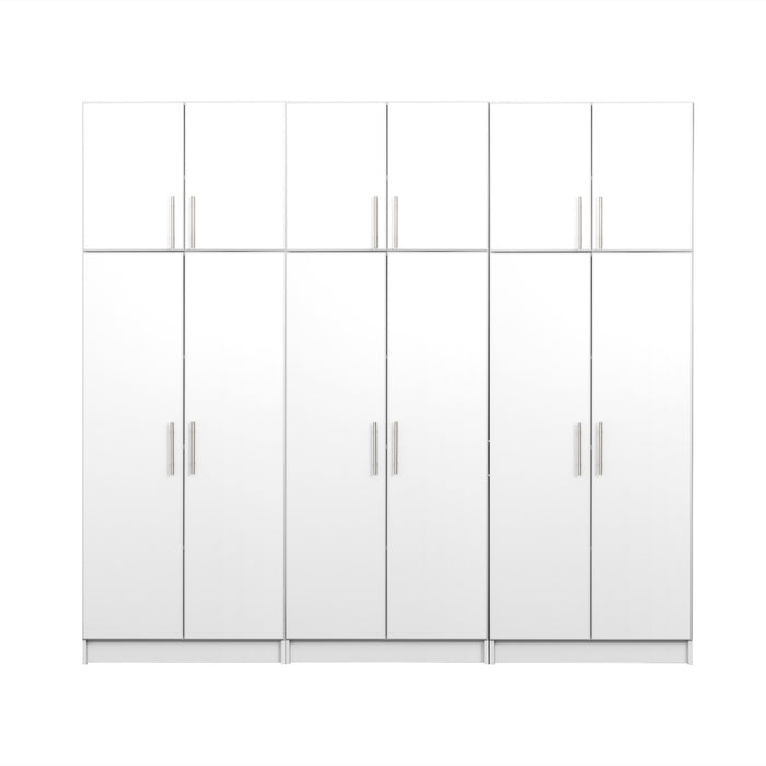 Elite Armoire De Rangement De Garage 96 Pouces, Ensemble D De 6 Pieces – Blanc