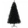 HOMCOM Sapin de Noel artificiel de 7,5 pieds, base en acier, noir
