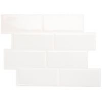 Dosseret Smart Tiles peler et coller 12 x 9, 4 feuilles - Metro Blanco