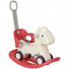 Qaba Cheval A Bascule 4 En 1 Pour Bebe, Voiture A Pousser, Voiture Coulissante Avec Planche D'equilibre Amovible Et Poignee De Poussee, Pour 2 A 5 Ans, Rouge
