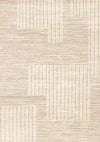 Tapis Florence Brown Cream a motif geometrique a lignes lineaires, 6'7\" x 9'6\"