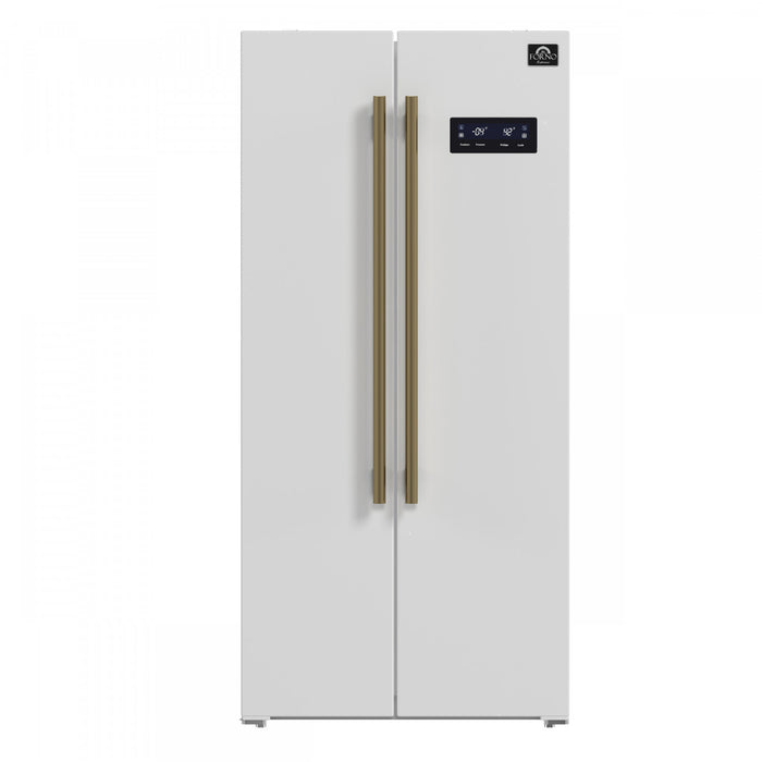 Refrigerateur cote a cote Salerno en blanche de 33 po, 15,6 pi³ - FFRBI1805-33WHT