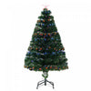 Homcom Arbre De Noel Artificiel A Fibre Optique Pre-illumine De 4 Pieds Avec 130 Branches Et Lumieres Led
