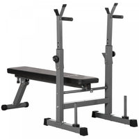 Soozier Banc De Musculation Pliable Hauteur Reglable Avec Support D'halteres Pour La Salle De Sport
