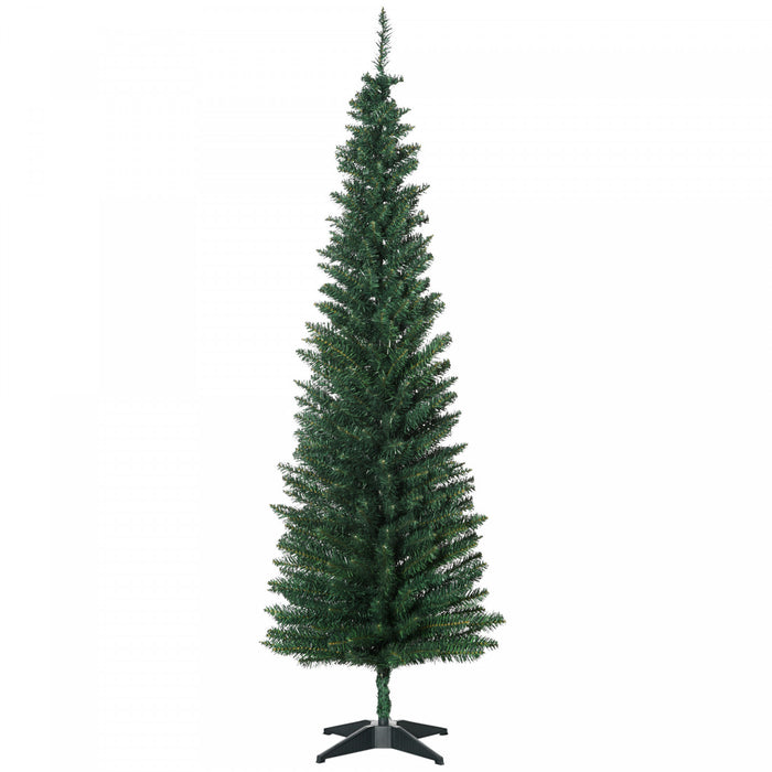 Homcom Arbre De Noel Artificiel En Forme De Crayon De 6 Pieds Avec 390 Branches