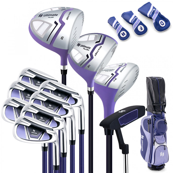 Ultimate Femmes Complete Golf Club Set Golf Club Package Set W / Capuchon De Pluie, Main Droite Violet