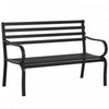 Outsunny Banc D'exterieur 2 Places, Banc De Jardin En Metal, Noir
