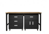Ensemble de garage moderne Fortress 3 pieces en gris charbon