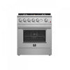 Cuisiniere a gaz Giovanni 30 pouces en acier inoxydable, 4,32 pi³ – FFSGS6274-30
