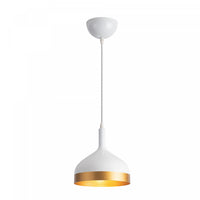 Luminaire suspendu de la collection Dash de 8 po - blanc et doré