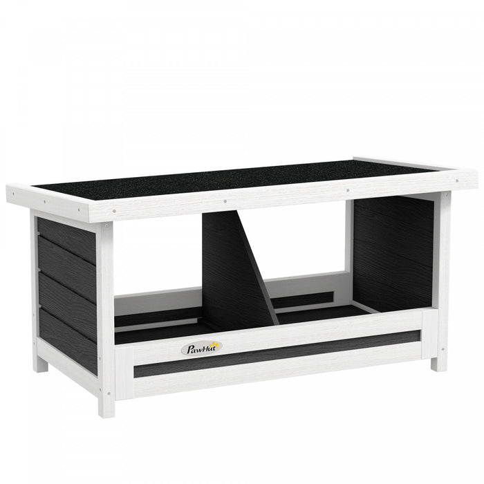 Pawhut Nichoir A Poules, Nichoirs En Bois A 2 Compartiments, Accessoires Pour Poulailler Avec Toit En Asphalte Pour L'interieur Et L'exterieur, Jusqu'a 2 Poules.