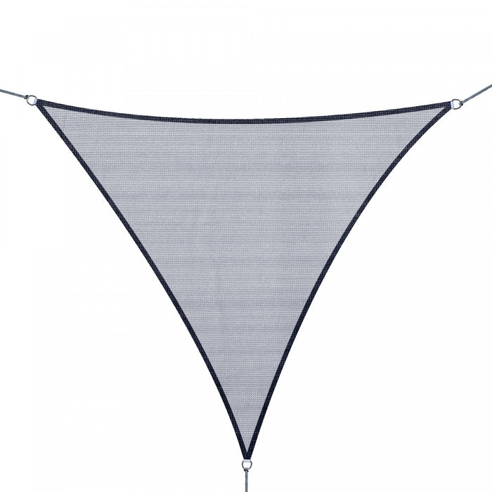Outsunny 12' Canopee Voile D'ombrage Triangle Pour Jardin, Couverture De Protection Uv, Abri De Pelouse Pour Patio Exterieur Avec Sac De Transport, Gris
