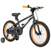 Velo Costway 18 Pouces Pour Enfants De 4 A 8 Ans Avec Selle Reglable Et Guidon Antiderapant Noir