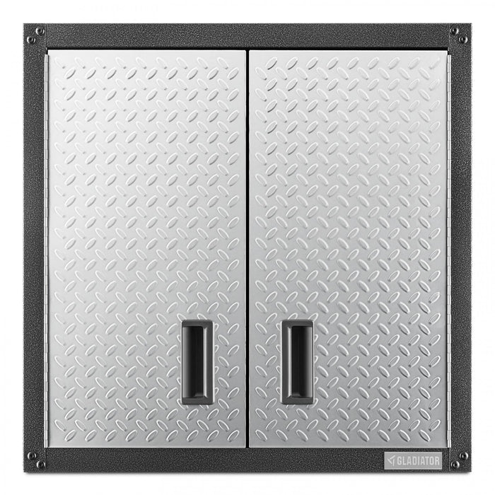 Armoire murale GearBox à portes pleine grandeur de Gladiator - bande de roulement argentée