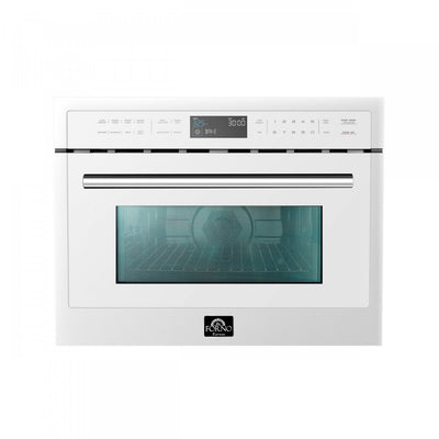 Forno Oliena Espresso White 24-Inch Built-In Microwave, 1.6 Cu.Ft. - FMWDR3093-24WHT | Four a micro-ondes encastrable Oliena Espresso Blanc 24 pouces, 1,6 pi³ - FMWDR3093-24WHT