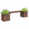 Outsunny Support Pour Plantes Sureleve Jardiniere Et Banc De Jardin En Bois
