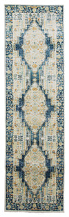 Tapis Traditionnel Kinsley 2'7\" x 8'0\" en Bleu