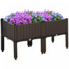 Outsunny Lit de jardin sureleve 2 pieces, parterre de fleurs sureleve