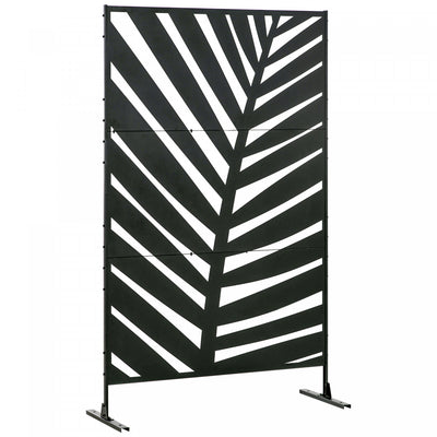 Outsunny Metal Privacy Screen W/ Expansion Screws Outdoor Divider