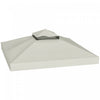 Toile de remplacement pour tonnelle 3 x 3 m, double toit, UPF30+, Gris clair