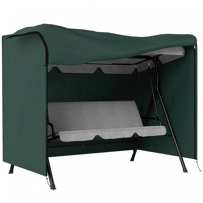 Outsunny Housse pour Balancelle 3 Places, 205 x 124 x 164 cm, Vert Fonce