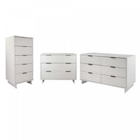 Ensemble de commode moderne Granville 3 pieces en blanc