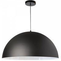 Grand luminaire suspendu Ofelia de Dainolite avec fini noir mat et blanc, et 1 ampoule