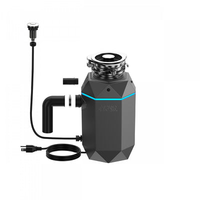 BrightDIAMOND 1HP Quietest Waste Disposer, LED Cabinet Light, Corded & Air Switch, Black Onxy - WDD100TA1BO Food Disposer | BrightDIAMOND 1HP Broyeur ultra-silencieux, DEL sous armoire, cordon/interrupteur, Noir-WDD100TA1BO