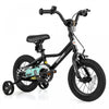 Costway 12\" Velo D'entrainement Pour Enfants Avec Roues D'entrainement Amovibles Pneumatiques Noir