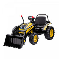 Aosom Bulldozer A Chevaucher Pour Enfants 6v Batterie Jouet Construction Musique Phare Avant Arriere
