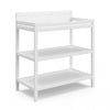 Table a langer Storkcraft Alpine avec matelas a langer resistant a l’eau – Blanc