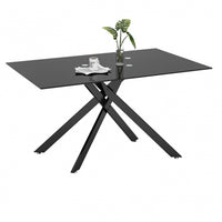  Table a manger rectangulaire en verre trempe de 51,18