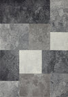 Tapis Florence a carres delaves gris, 5'3\" x 7'4\"