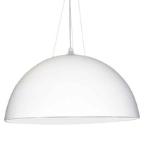 Luminaire suspendu Dome de Dainolite avec fini blanc et 3 ampoules