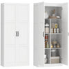 HOMCOM Armoire de Cuisine avec Charnieres a Fermeture Douce, Blanc