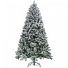 Homcom Arbre De Noel Artificiel Floque De 7 Pieds Avec Pied En Metal