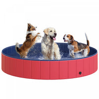 Pawhut Piscine De Bain Pour Chien Pliable En Pvc Piscine Portable Pour Animaux De Compagnie Pour Enf