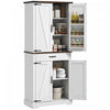 HOMCOM Garde-manger de cuisine, grand meuble de rangement , blanc