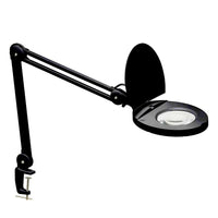 Lampe à loupe de Dainolite avec fini noir et ampoule à DEL de 8 W