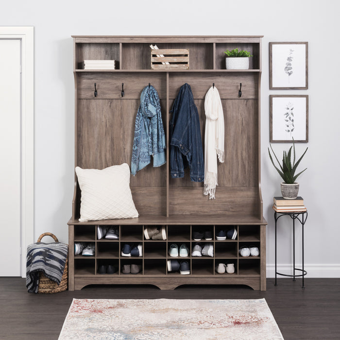 Portemanteau avec 24 compartiments à chaussures - gris délavé