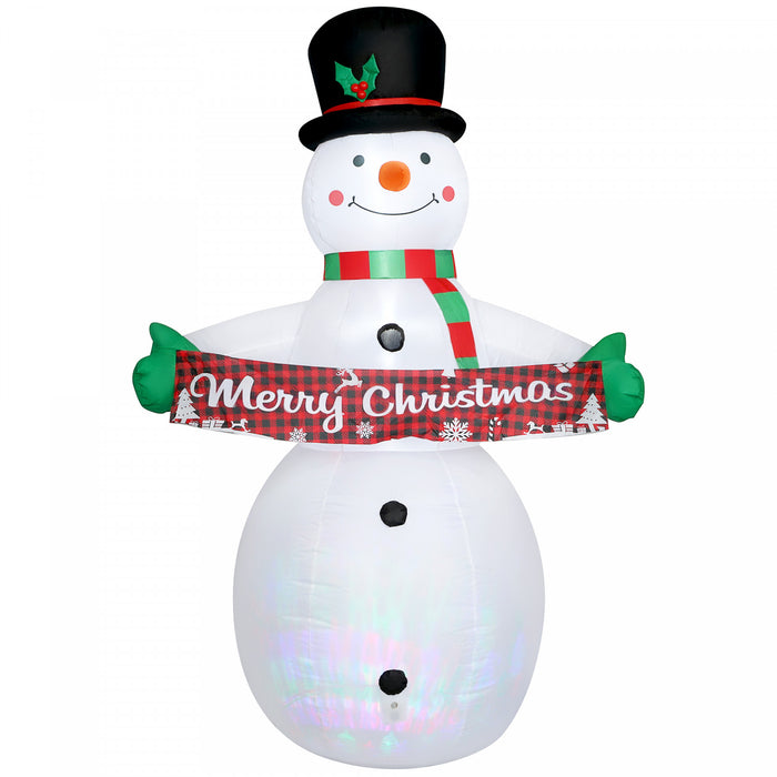 Outsunny Bonhomme de neige gonflable de Noel, decoration gonflable de Noel