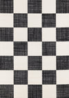 Tapis Covington a Carreaux Noir et Blanc, 7'10\" x 10'6\"