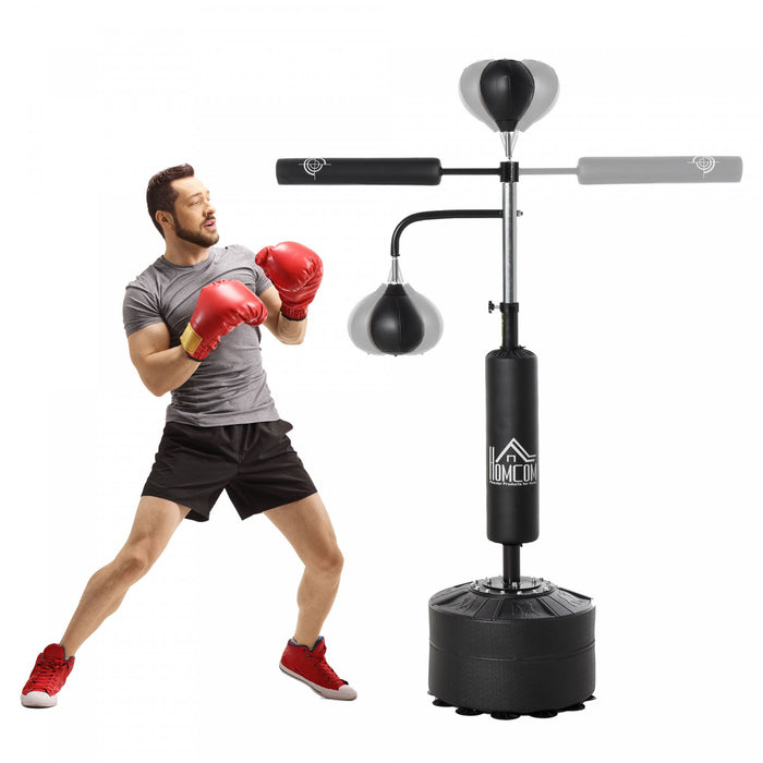 Sac De Frappe Soozier Avec 2 Balles De Vitesse, Barre Reflexe A 360°, Noir
