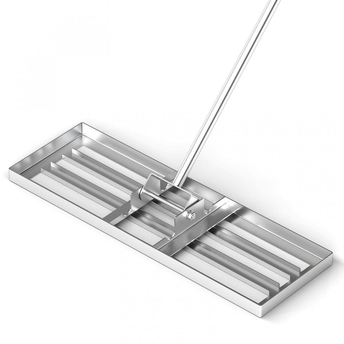 Costway Pelouse Nivelage Rake 30 \"x 10\" Outil De Pelouse De Niveau Pour Jardin Arriere-cour/pelouse Argent